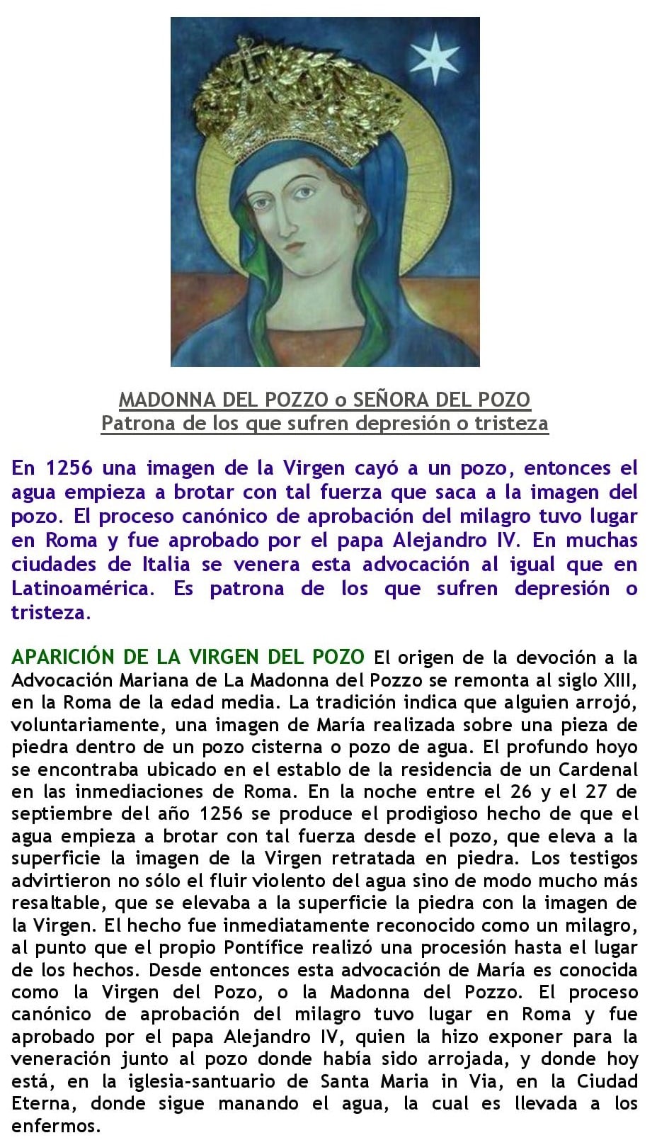Senora del POZO
