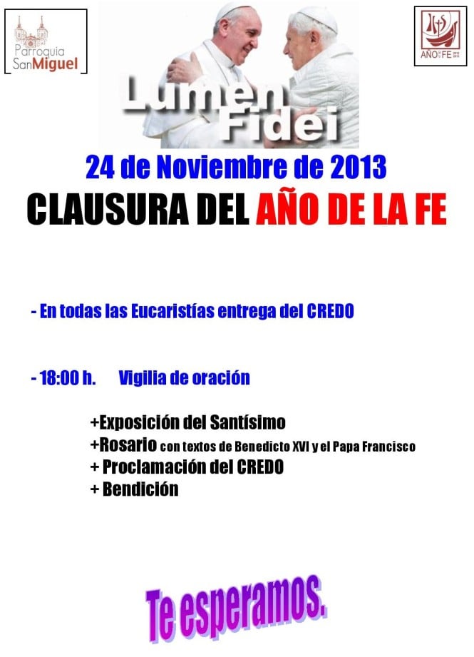 final del año de la fe