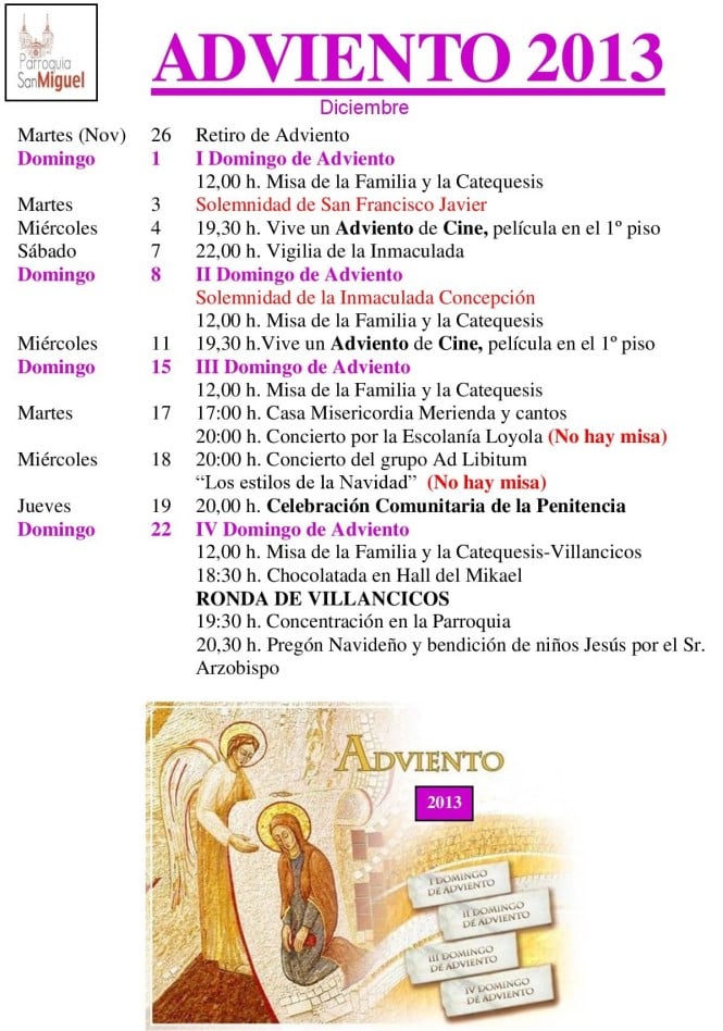 Calendario de Adviento 2013