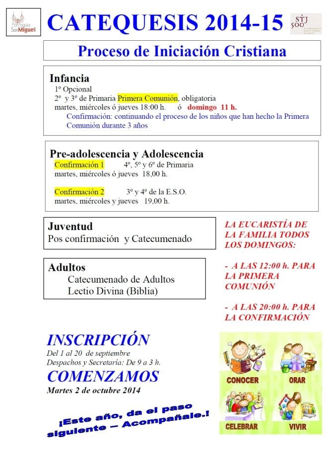 CARTEL CATEQUESIS 2014-15