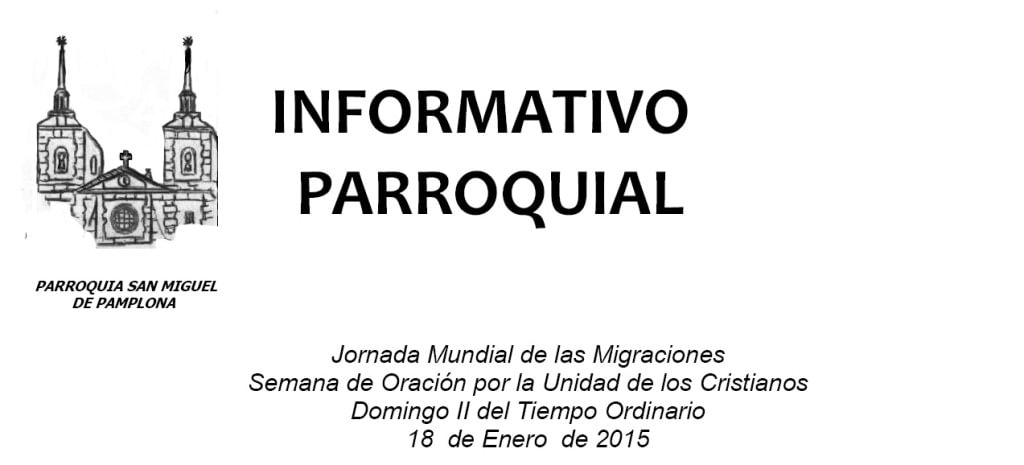 Informativo Parroquial 18 enero