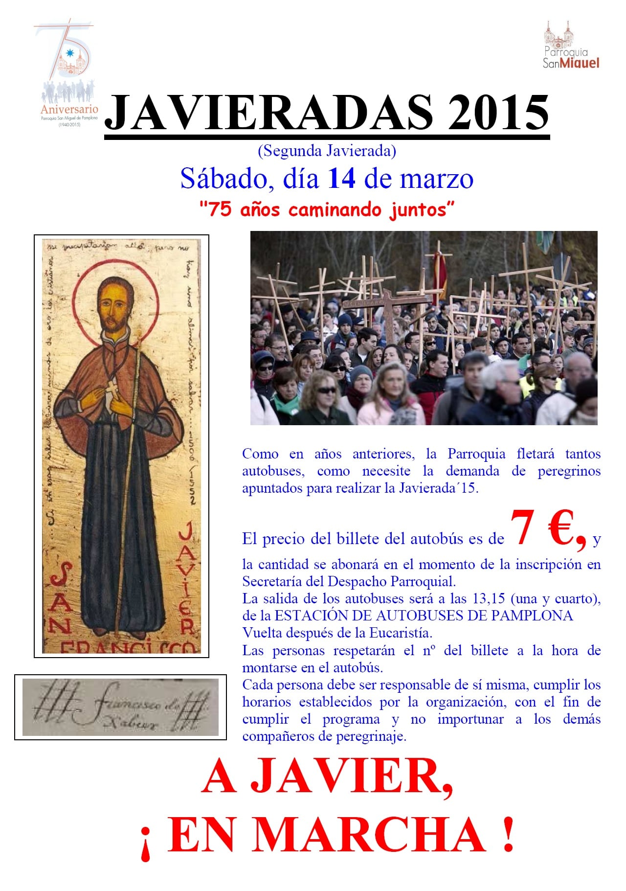 Cartel de las JAVIERADAS 2015