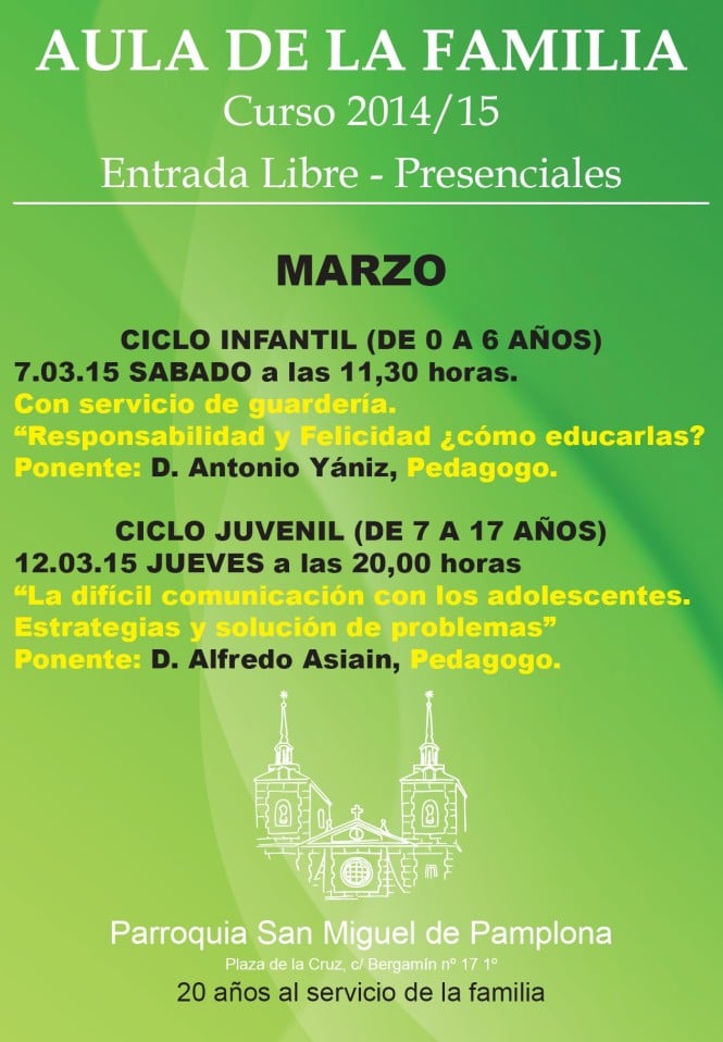 charlas marzo 2015