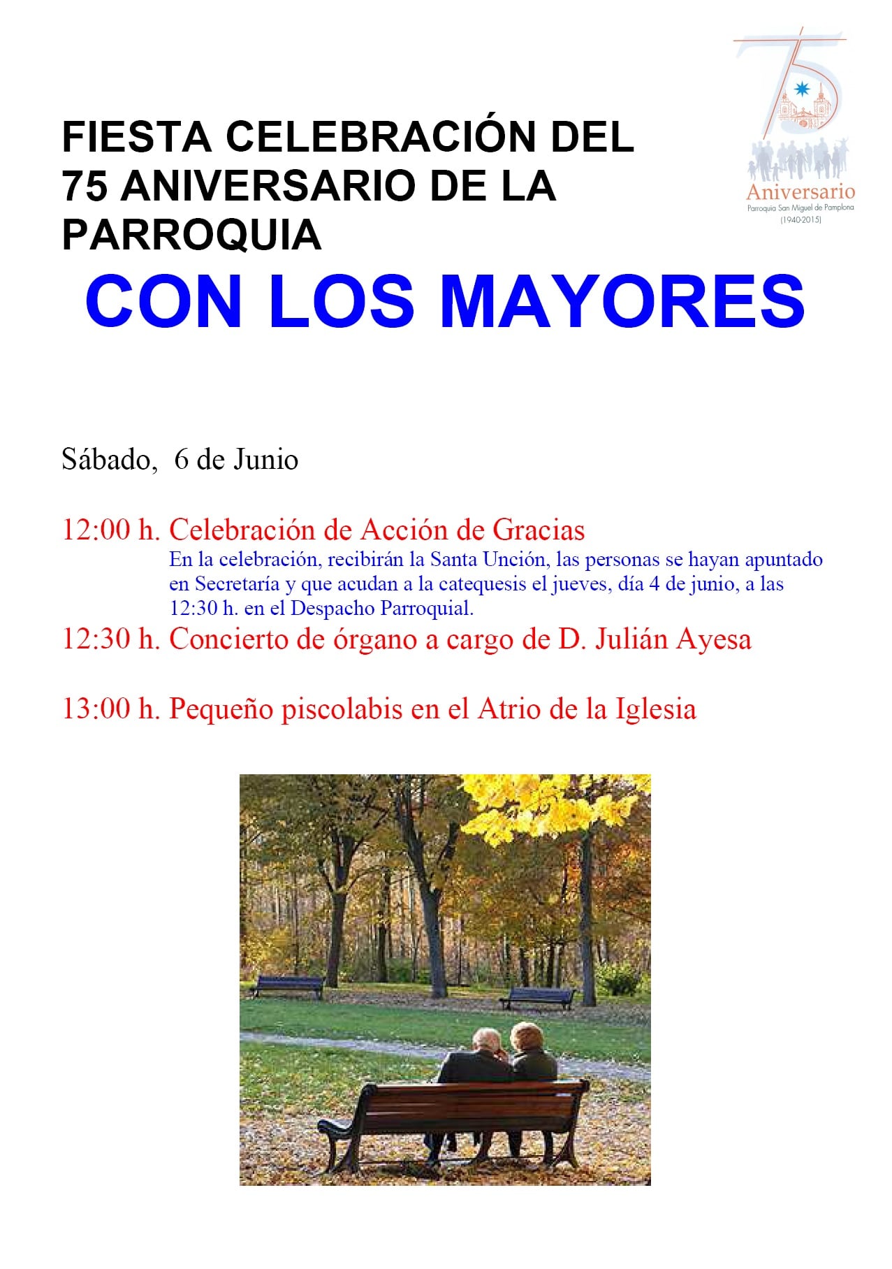 FIESTA CELEBRACIÓN DEL75 con los MAYORES