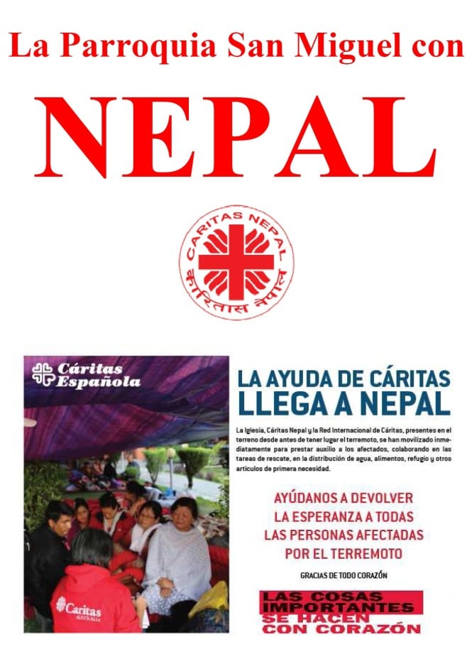 Parroquia San Miguel con NEPAL solo CARTEL