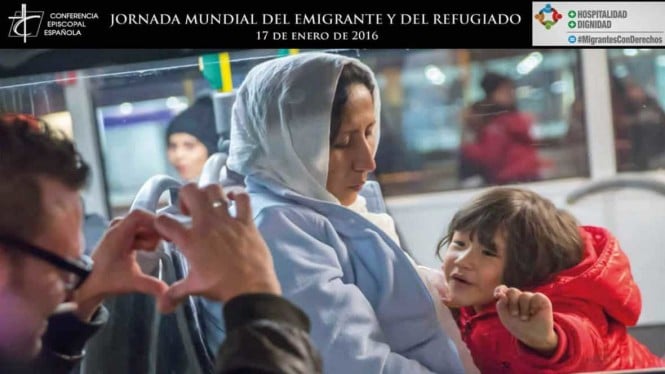 Cartel de la Jornada Mundial de Emigrante y Refugiado